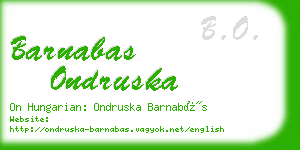 barnabas ondruska business card